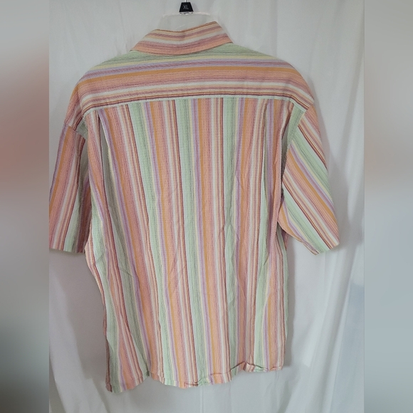 Henry Jacobson seersucker 100% cotton casual striped button down XL - Picture 6 of 6